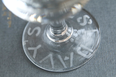 アドバタイジングワイングラス　DAVY'S　イギリス アンティークストリュフ