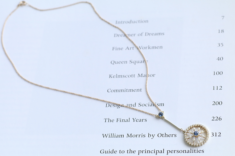 サファイアアンドシードパール　ラヴァリエールネックレス　イギリス