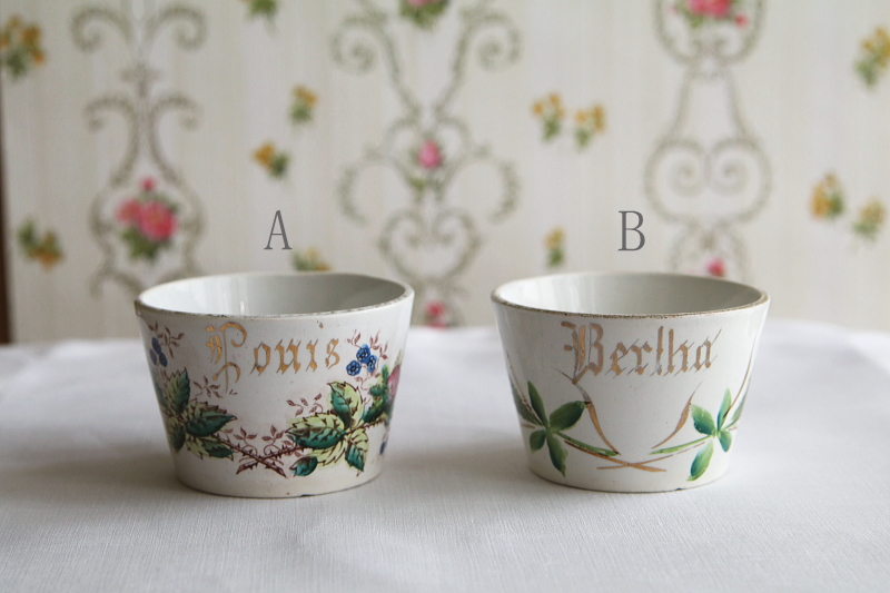 モスローズ模様のカップ St.Amand サンタマン　フランス アンティークストリュフ