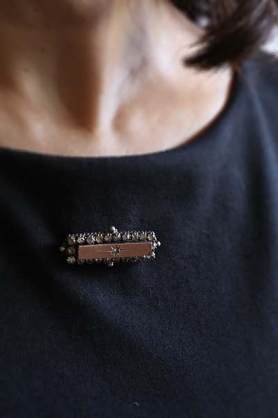 ゴールドアンドシルバー　ペーストブローチ　ヴィクトリアン　イギリス　アンティークストリュフ