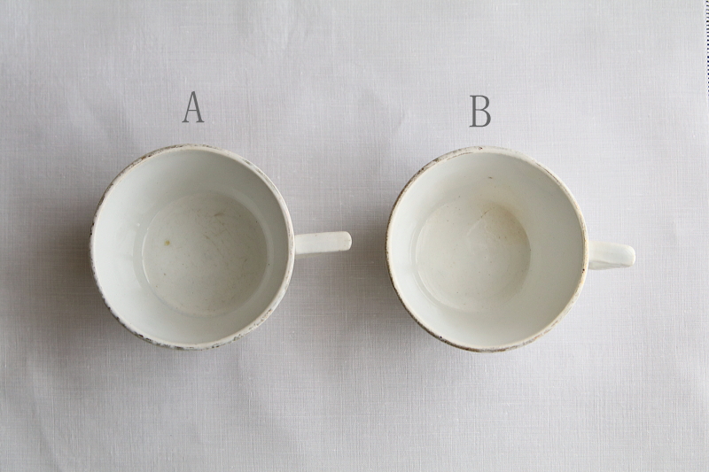 モスローズ模様のカップ St.Amand サンタマン　フランス アンティークストリュフ