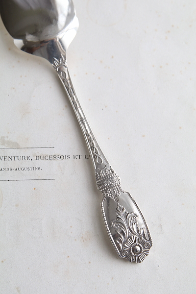 植物文様のジャムスプーン　ヴィクトリアン　イギリス　アンティークストリュフ