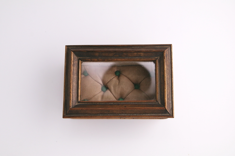 木箱のジュエリーボックス　フランス　アンティークストリュフ