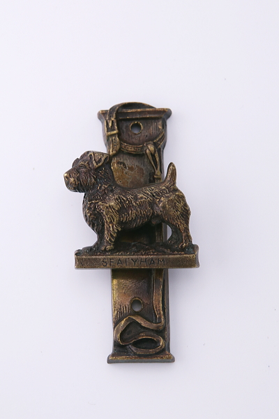 シーリハムテリアのドアノッカー　イギリス　アンティークストリュフ