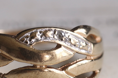  ワンポイントダイヤ　ヴィンテージリング　イギリス　アンティークストリュフ