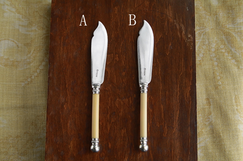 アイボリーハンドル　花の彫刻　JOHN SANDERSON & SON　イギリス　アンティークストリュフ