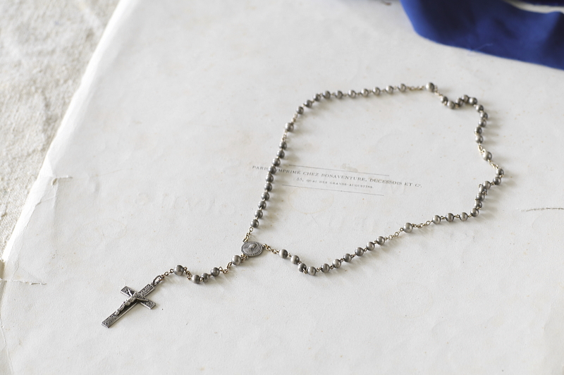 シルバービーズロザリオ　アンティークストリュフ