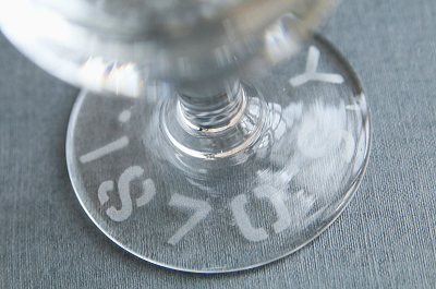 アドバタイジングワイングラス　DAVY'S　イギリス アンティークストリュフ