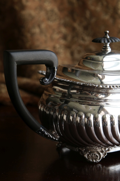 シェルパターン　ティー3点セット　イギリス　アンティークストリュフ