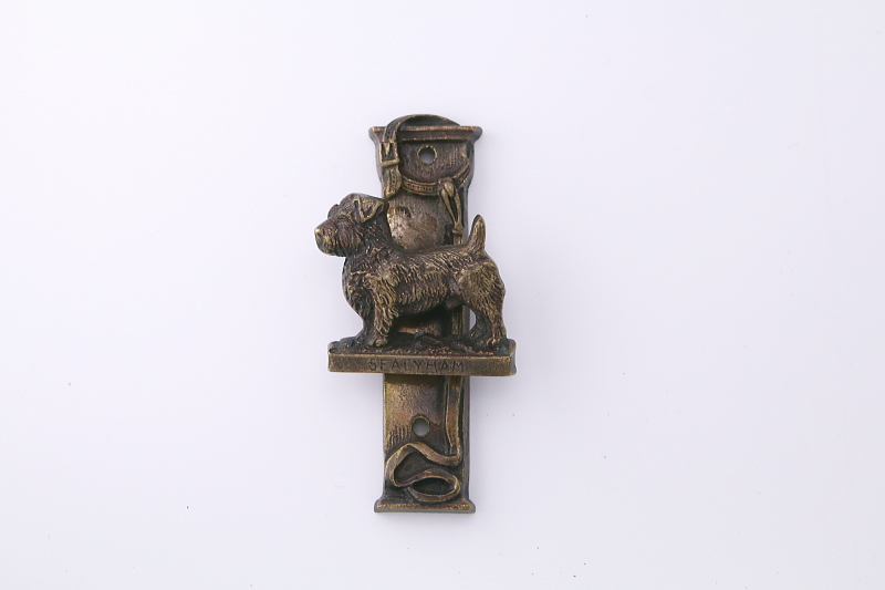 シーリハムテリアのドアノッカー　イギリス　アンティークストリュフ