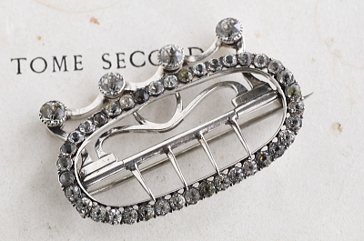 クリアペーストシルバーバックル　ジョージアンアンティーク アンティークストリュフ