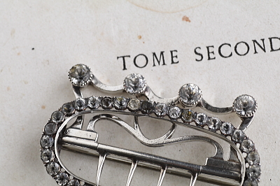 クリアペーストシルバーバックル　ジョージアンアンティーク アンティークストリュフ