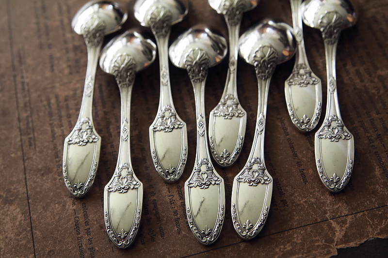 アンピールスタイルのティースプーン　BOULENGER　フランス　ブーランジェ　アンティークストリュフ