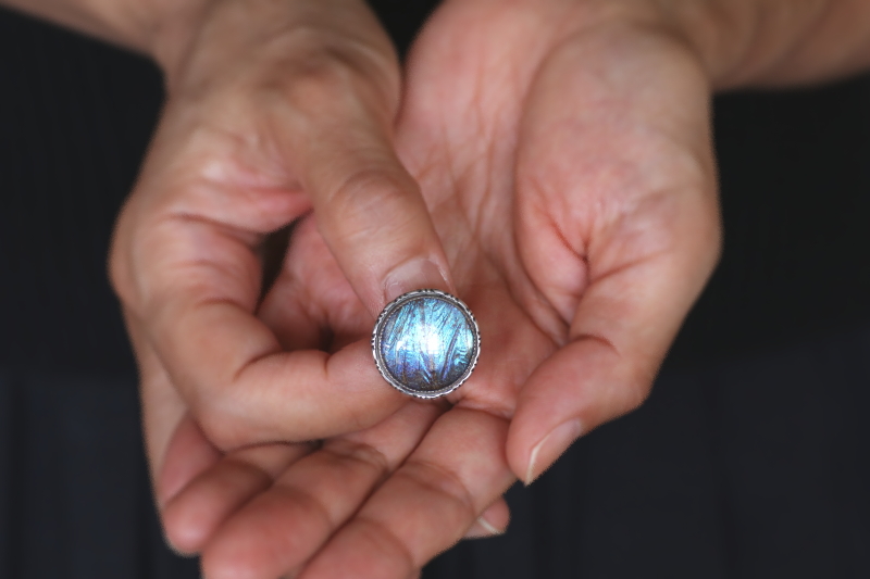 モルフォ蝶のシルバーブローチ　イギリス　アンティークストリュフ