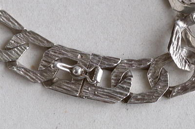 スターリングシルバー　IDブレスレット　イギリス　アンティークストリュフ