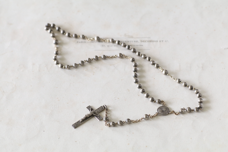 シルバービーズロザリオ　アンティークストリュフ