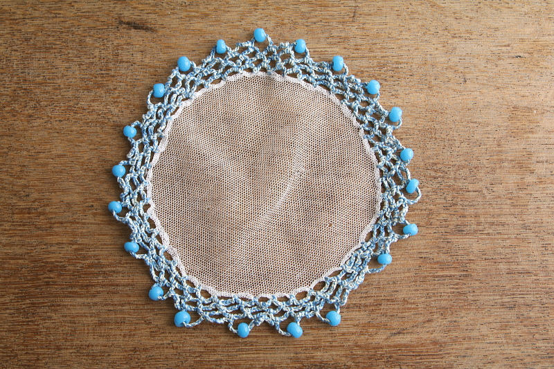 ガラスビーズのジャグカバー　イギリス アンティークストリュフ