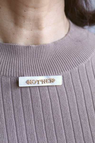 MOTHERとBABYのブローチ　イギリス　アンティークストリュフ