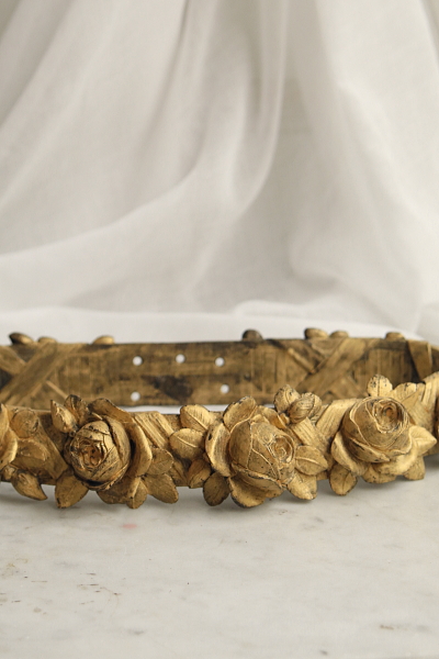 ブロンズの薔薇の天蓋装飾　フランス　アンティークストリュフ 20250826