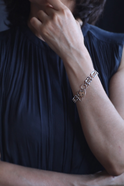 パドロッククラスプ　シルバーブレスレット　イギリス　アンティークストリュフ 20250801