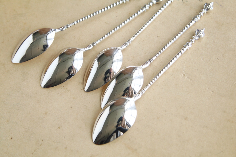 神像のシルバーティースプーン　オーストリア　アンティークストリュフ