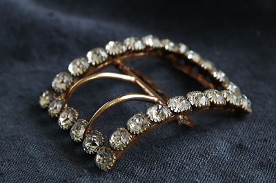 オールドマインカットペースト　ヴィクトリアンバックル　ヨーロッパ アンティークストリュフ