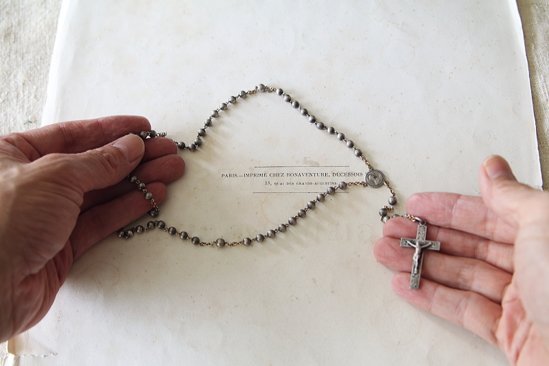 シルバービーズロザリオ　アンティークストリュフ