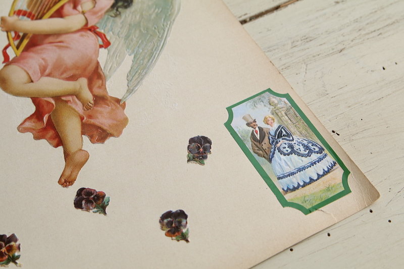ヴィクトリアン　天使のデコパージュシート　ヨーロッパ アンティークストリュフ