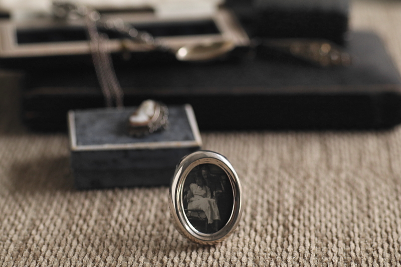 スターリングシルバー ミニフォトスタンド ヴィクトリアン イギリス