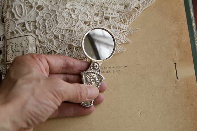 銀の手鏡　boin taburet a paris フランス アンティークストリュフ