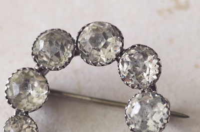 ヴィクトリアン～エドワーディアン　シルバーペーストブローチ　馬蹄　スター　アンティークストリュフ