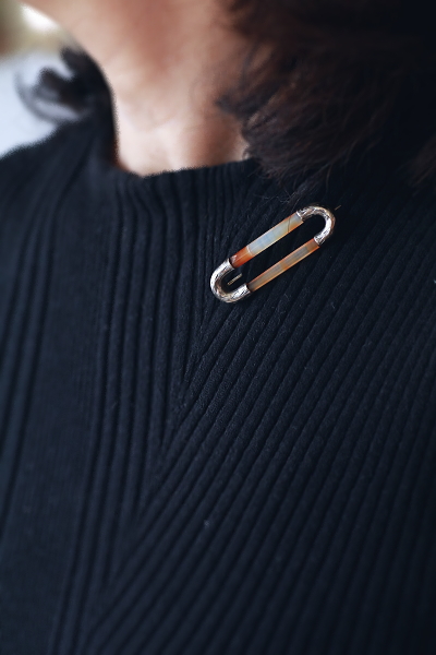 ヴィクトリアンアゲートアンドシルバー　スコティッシュシルバーブローチ　アンティークストリュフ