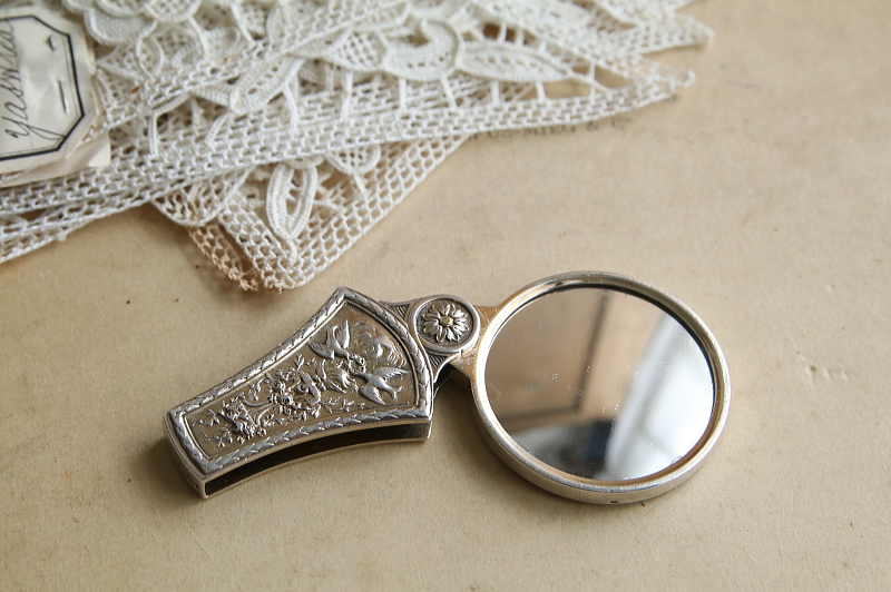 銀の手鏡　boin taburet a paris フランス アンティークストリュフ