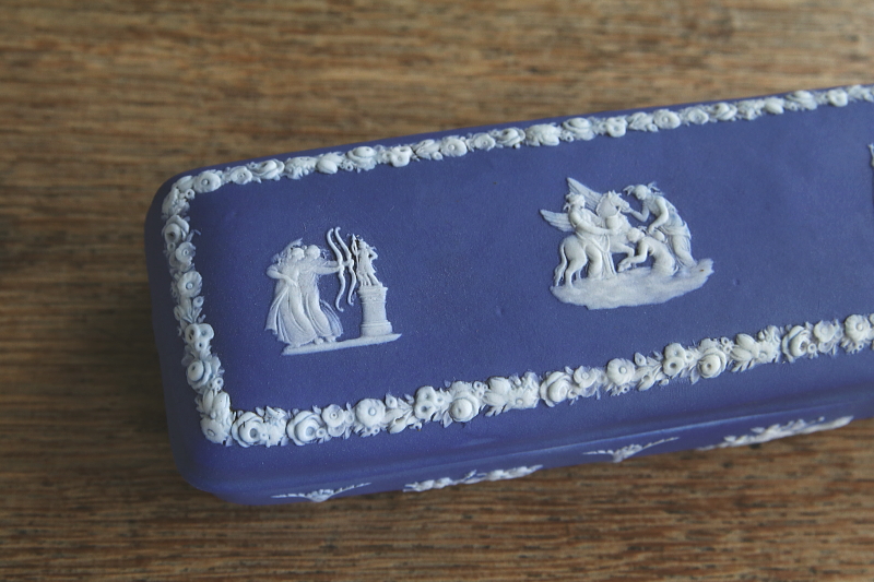 アンティークウエッジウッド　ジャスパートリンケットボックス　wedgwood　アンティークストリュフ