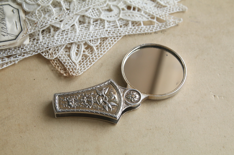 銀の手鏡　boin taburet a paris フランス アンティークストリュフ