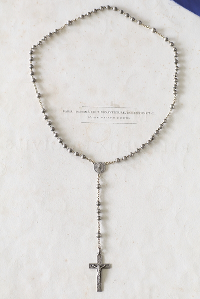 シルバービーズロザリオ　アンティークストリュフ