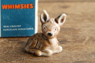 小さな動物のフィギュリン　箱付き　WADE Whimsies　イギリス アンティークストリュフ