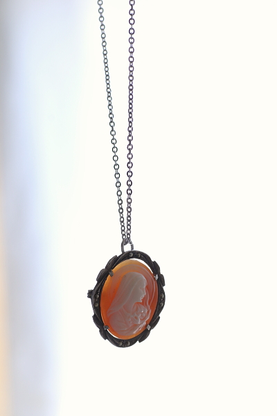 マリア様のシェルカメオペンダントブローチ　ヴィンテージジュエリー　アクセサリー　イタリア　アンティークストリュフ 20251218