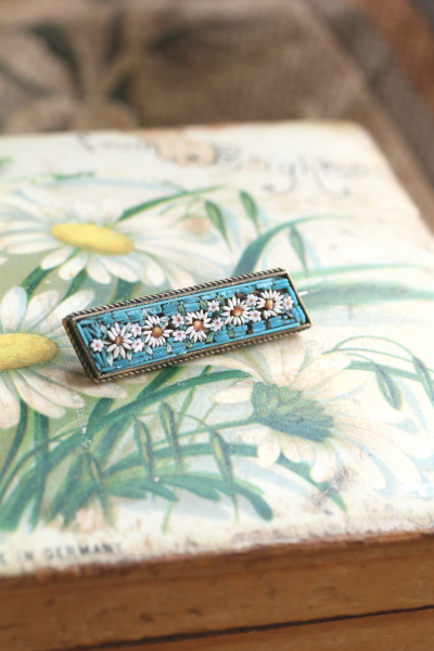 マイクロモザイクでイージーブローチ　イタリア アンティークストリュフ 20260120