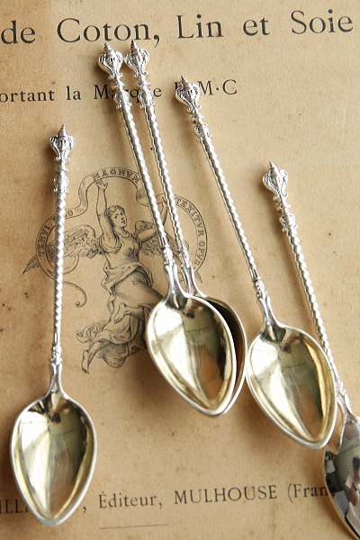 神像のシルバーティースプーン　オーストリア　アンティークストリュフ 20250702