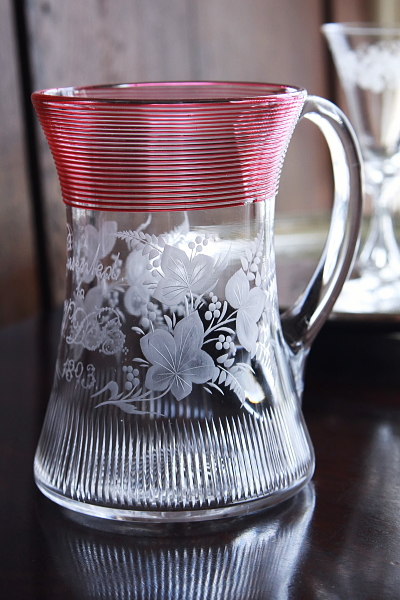 エングレーヴィンググラスタンカード　イギリス　ヴィクトリアン　アンティークストリュフ 20250523