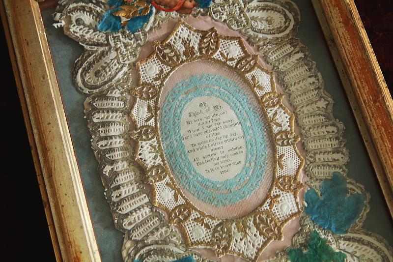 ヴィクトリアングリーティングカード　ヴィンテージフレーム　イギリス　アンティークストリュフ