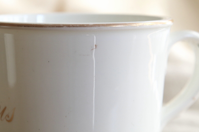 ヴィクトリアンボーンチャイナマグ　イギリス アンティークストリュフ