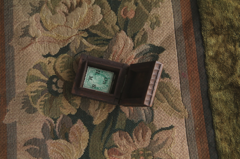 木彫スタンプケース　seelisberg　スイス アンティークストリュフ