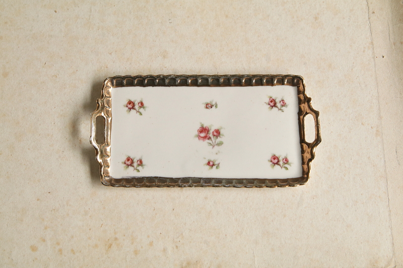 薔薇のミニチュアティーセット　ドイツ　アンティークストリュフ