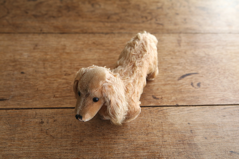 Steiffのダックスフンド　waldi ドイツ　アンティークストリュフ