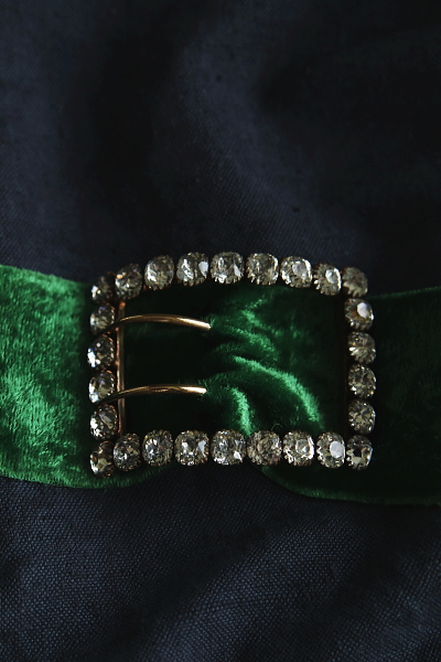 オールドマインカットペースト　ヴィクトリアンバックル　ヨーロッパ アンティークストリュフ