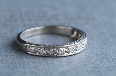 シングルカットダイヤモンド　ハーフエタニティリング　エンゲージ　イギリス　アンティークストリュフ 2026020306