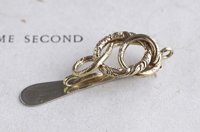 ヴィクトリアンラヴァーズノット　シャトレーン　ブローチ　イギリス　フランス　アンティークストリュフ