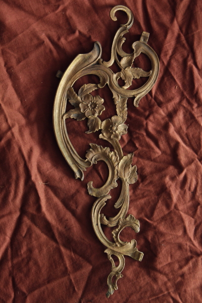 アンティークブロンズオーナメント　蔓薔薇　フランス